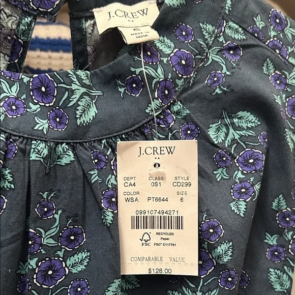 Floral Sleeveless Dress - Blue/green and Purple - Picture 4 of 4